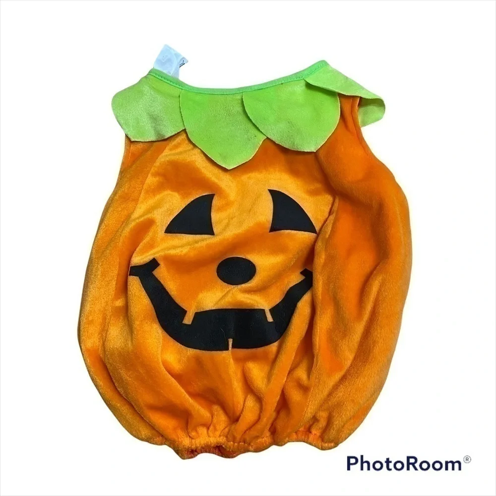 Pumpkin Costume Outfit 12-24 Months Jack o Lantern Orange Kids Baby